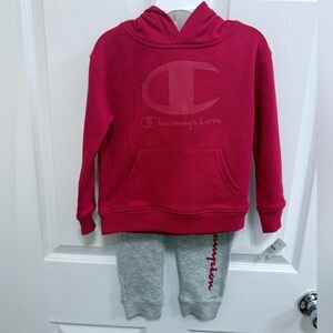 NWT Champion Red and Gray Jogger Set, Size 4T